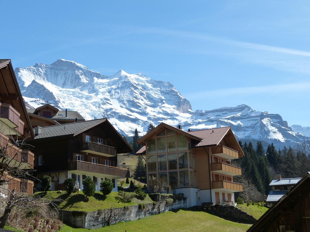 Chalet Am Acher 3 Leilighet Wengen Eksteriør bilde